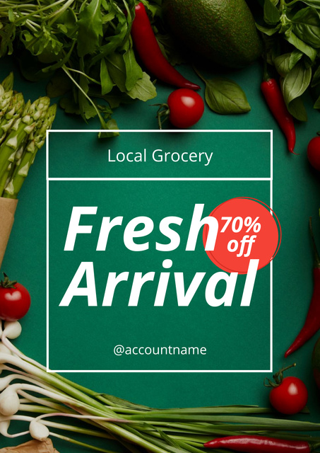 Local Grocery Store Deals Poster Design Template
