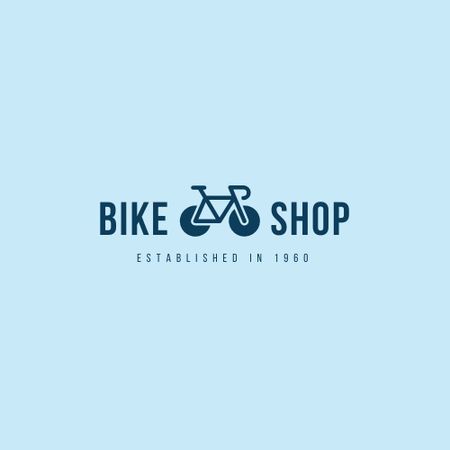 Bicycle Shop Ad Logo Design Template