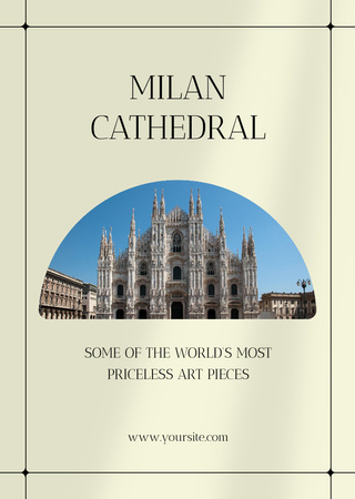 Plantilla de diseño de Tour To Italy With Visiting Priceless Cathedral Postcard A6 Vertical 