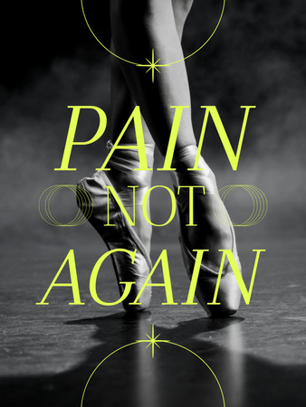 Designvorlage Schöne Beine einer Ballerina in Spitzenschuhen für Poster US