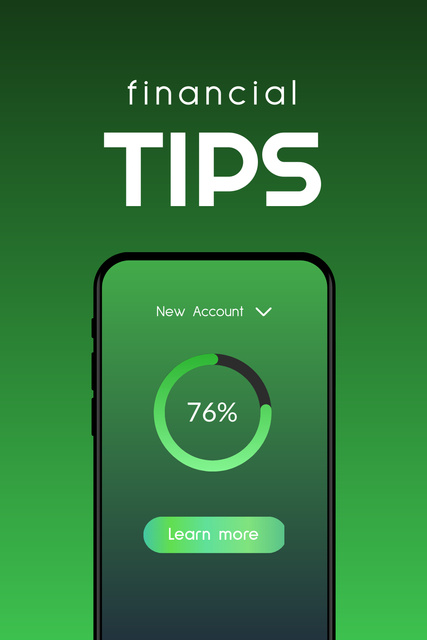 Plantilla de diseño de Investment Tips on Phone screen Pinterest 