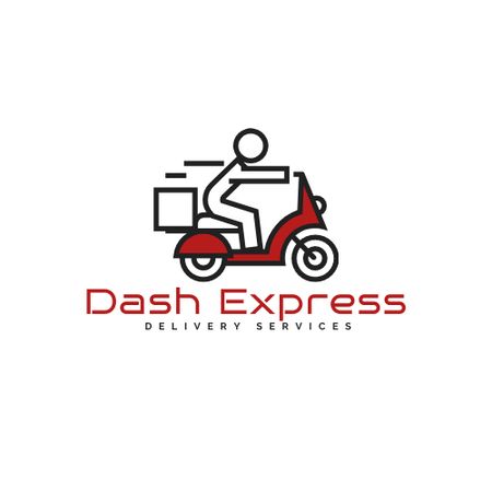 Dash Express Delivery Service Logo tervezősablon