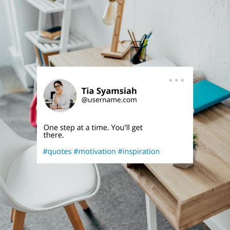 Motivational Phrase about Small Steps Instagram Tasarım Şablonu
