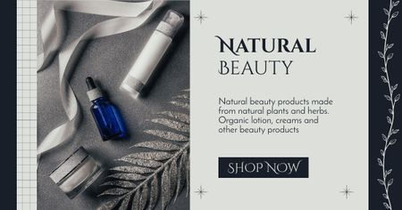 Skincare Products Offer with Lotion Facebook AD Design Template