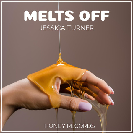 Woman Hand in Honey Album Cover Πρότυπο σχεδίασης