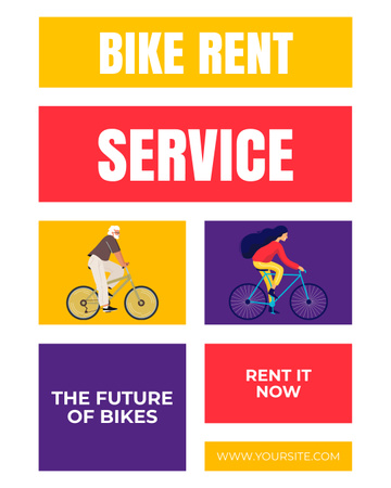 Bisiklet Kiralama Hizmetleri Teklifi Instagram Post Vertical Tasarım Şablonu