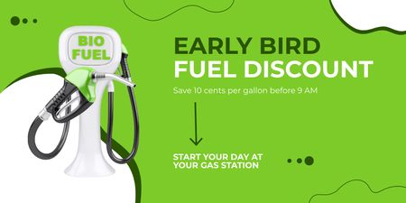 Bio Fuel Offer with Nice Discount Twitter Design Template