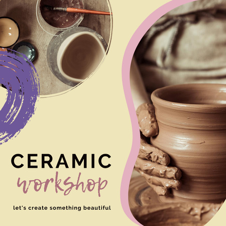 Ceramic Workshop Invitation Instagram Design Template