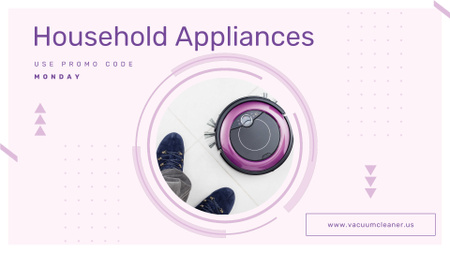 Appliances Offer with Robot Vacuum Cleaner Full HD video Design Template