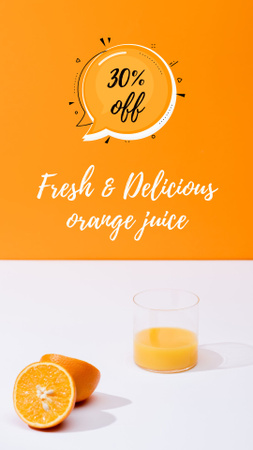 Healthy Tasty Orange Juice Instagram Video Story tervezősablon