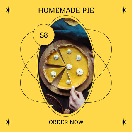 Plantilla de diseño de Sweet Homemade Pie Sale Ad Instagram AD 