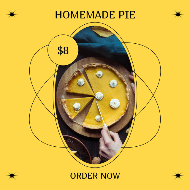Sweet Homemade Pie Sale Ad Instagram AD Πρότυπο σχεδίασης