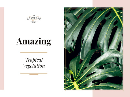 Template di design vegetazione tropicale fatti Presentation