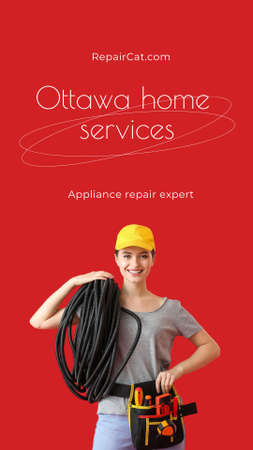 Home Repair Services Offer Instagram Story Tasarım Şablonu