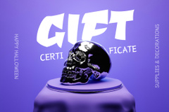 Halloween Decorations Offer with Silver Skull