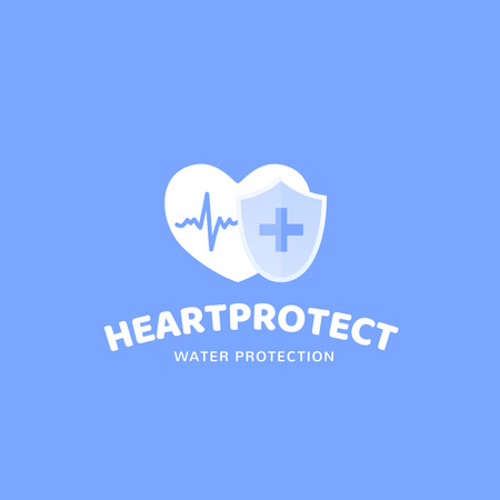 Ontwerpsjabloon van Logo van Hart beschermen logo ontwerp