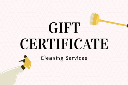 Designvorlage gutschein für reinigungsservice für Gift Certificate