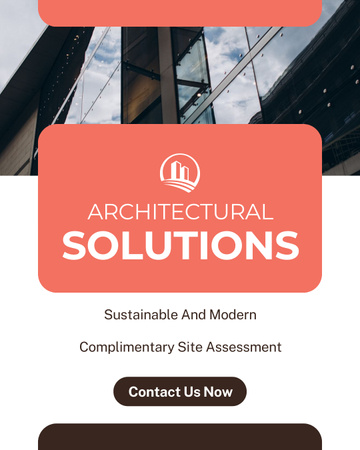 Designvorlage Architekturbüro bietet exklusives Design für Instagram Post Vertical