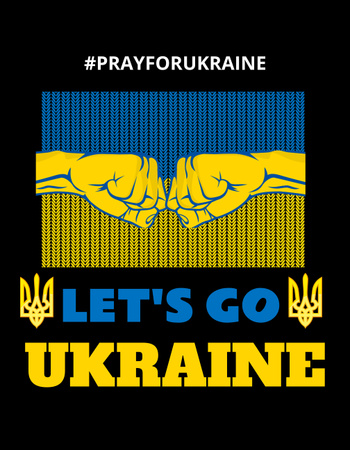 Modèle de visuel Pray For Ukraine - T-Shirt