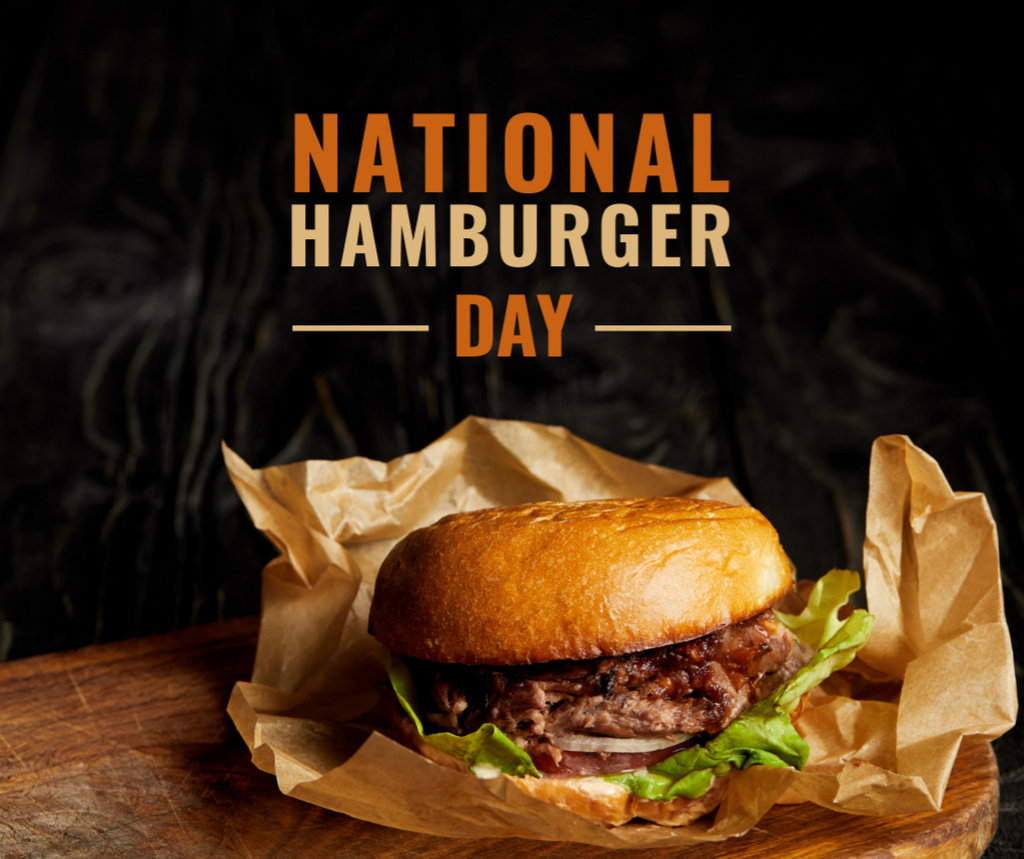 National Hamburger Day Facebook Modelo de Design