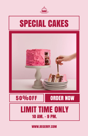 Platilla de diseño Discount Offer on Special Cakes Recipe Card