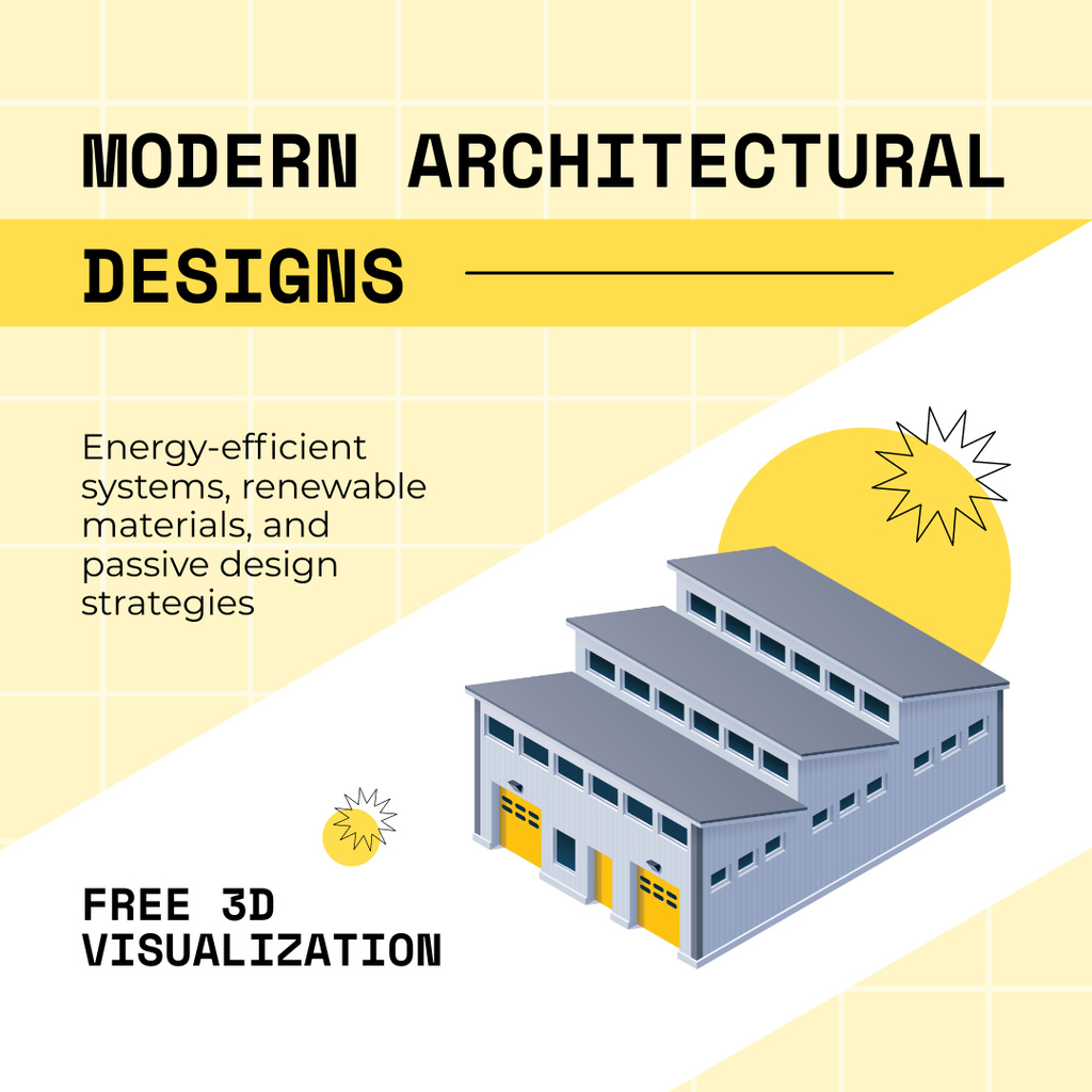 Designvorlage Offer of Modern Architectural Designs für Instagram