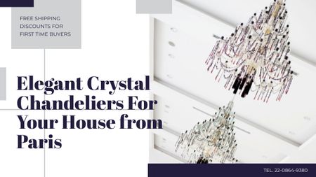 Designvorlage Elegant crystal Chandeliers offer für Title