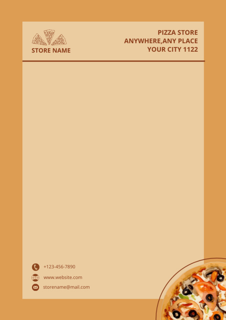 Template di design Offer of Appetizing Pizza with Olives Letterhead