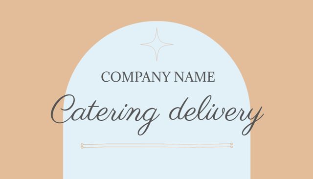 Catering Delivery Services Offer Business Card US tervezősablon