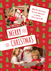 Christmas Greeting With Kids and Santa