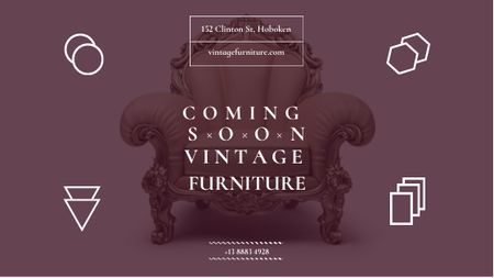 Plantilla de diseño de Antique Furniture Ad Luxury Armchair Title 