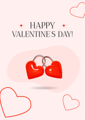 Valentine's Day Greeting with Red Heart Shaped Locks