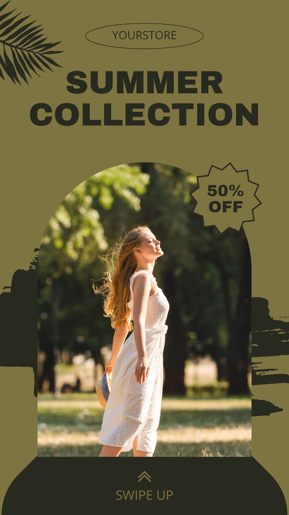 Summer Collection of Romantic Dresses Instagram Story tervezősablon