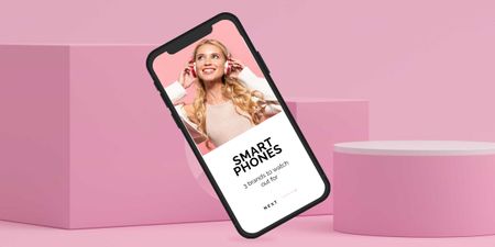 Smartphone brands review Image Design Template
