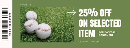 Selected Items of Baseball Gear Discount Coupon Design Template