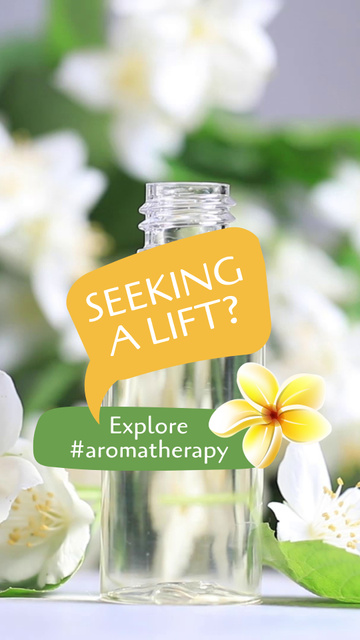 Aromatherapy Promotion With Slogan And Aroma Oil TikTok Video tervezősablon