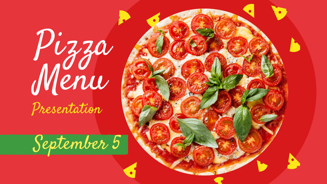 Delicious Italian pizza menu FB event cover – шаблон для дизайну