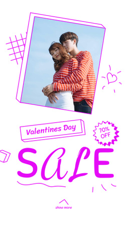 Valentine's Day Holiday Sale Instagram Story Design Template