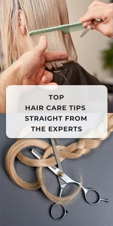 Ontwerpsjabloon van Graphic van Hair Care Tips