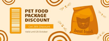 Pet Food Packages Sale Coupon Design Template