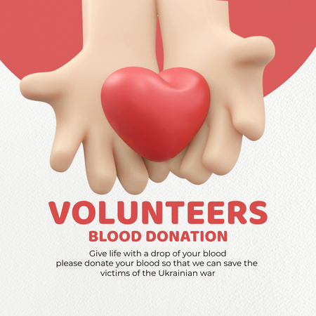 Platilla de diseño Blood Donation Action Offer Instagram