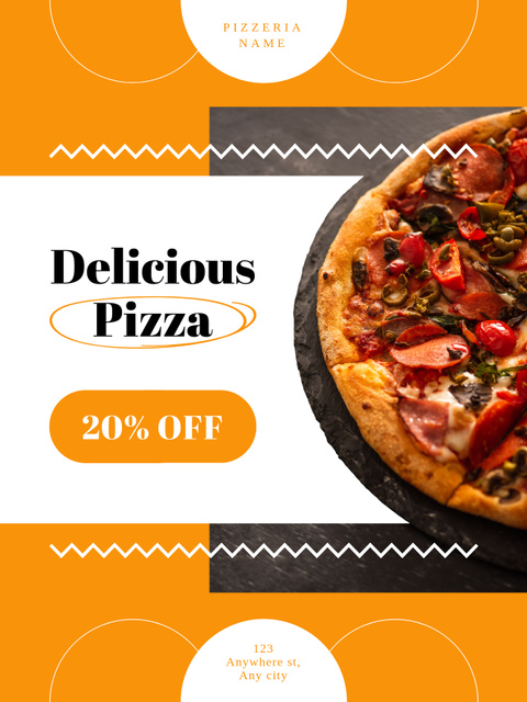Best Deals on Delicious Pizza Poster US Modelo de Design
