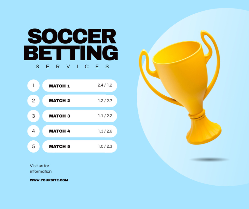 Soccer Betting Services Facebook Design Template