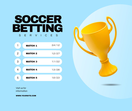 Soccer Betting Services Facebookデザインテンプレート
