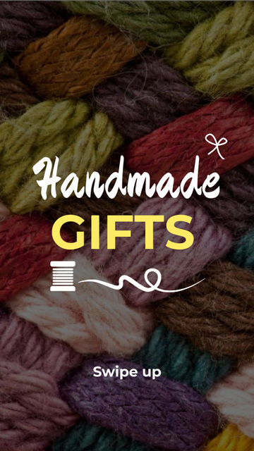 Ontwerpsjabloon van Instagram Story van Colorful Yarn for Craft