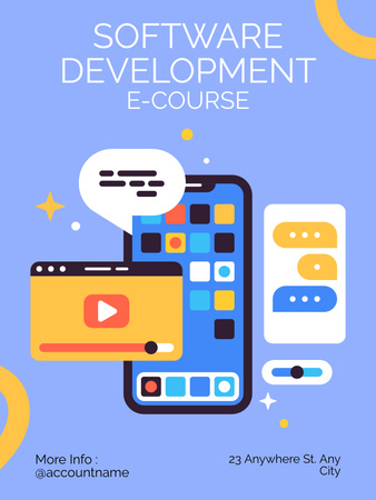 Software Development E-Course Ad Poster US Design Template