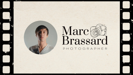 Professional Photographer Capturing Images In Beige YouTube intro Design Template