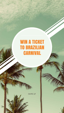 Modèle de visuel Brazilian Carnival Tickets Offer - Instagram Story
