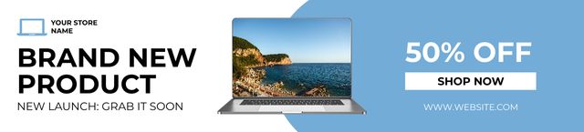 Platilla de diseño Offer of Brand New Laptop Ebay Store Billboard