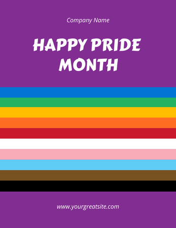 Anúncio de educação LGBT com cores brilhantes do arco-íris Poster 8.5x11in Modelo de Design